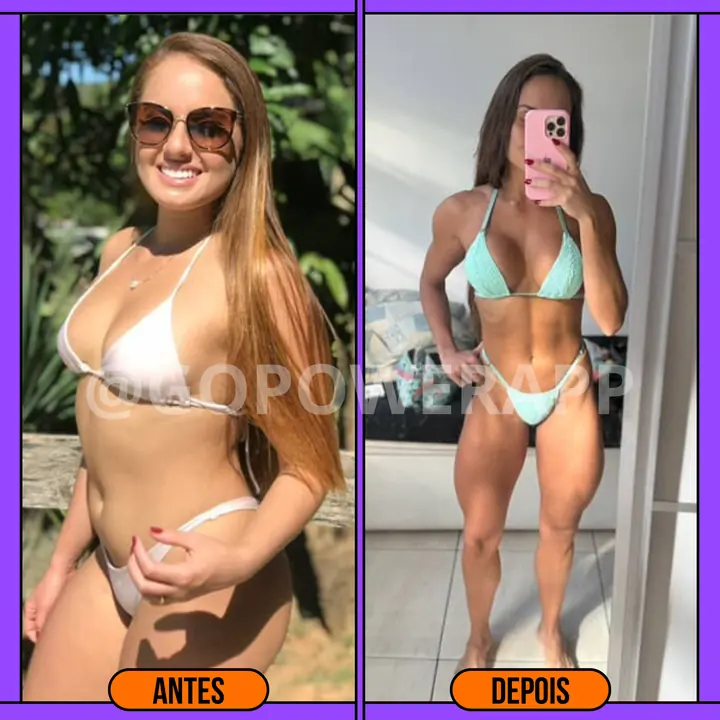 Antes e depois de aluna Power